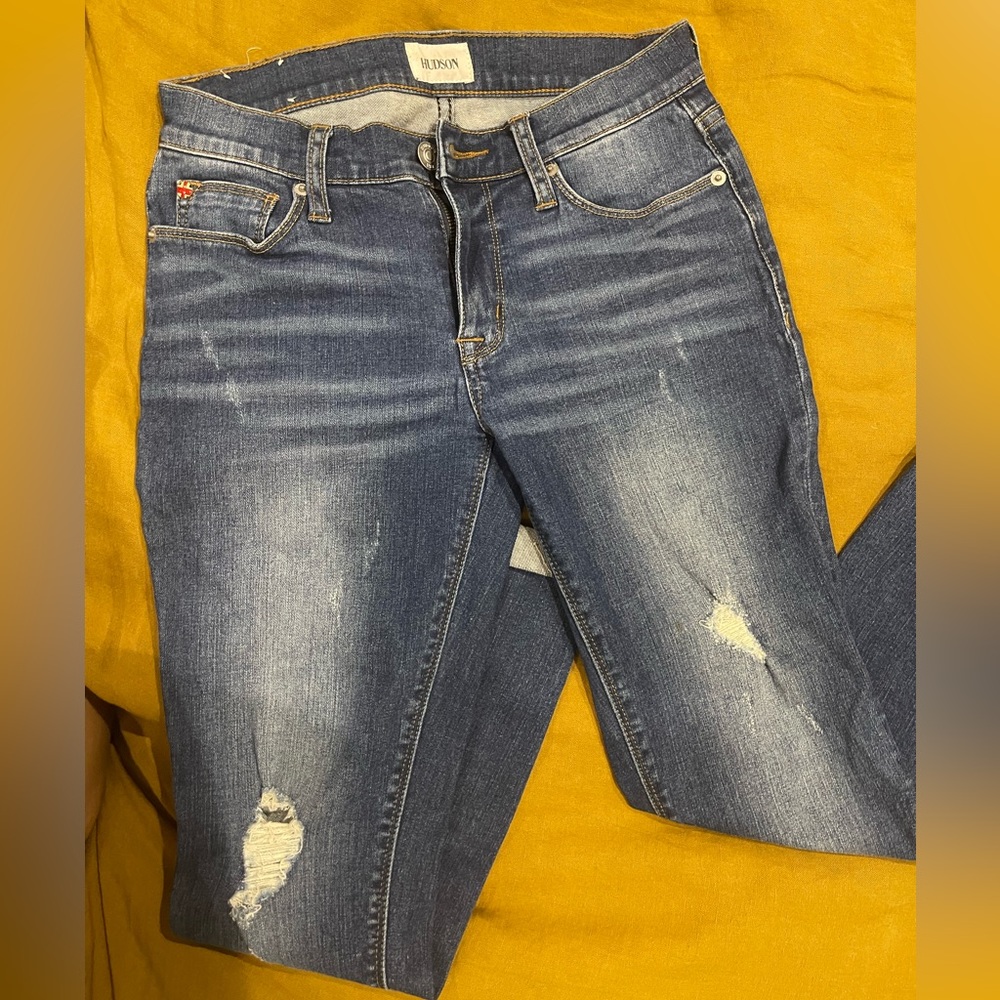 Hudson mid rise ankle jeans
